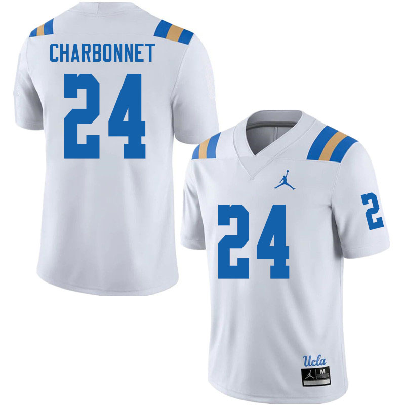 Jordan Brand Men #24 Zach Charbonnet UCLA Bruins College Football Jerseys Sale-White